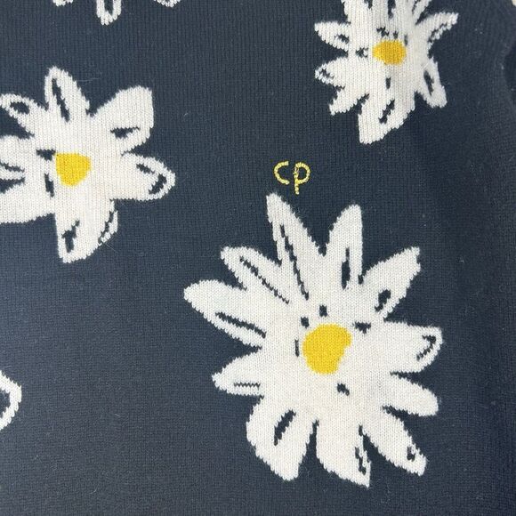 Chinti & Parker Sweater Top Small Wool Cashmere Bumble Bee Sun flower Crewneck - Picture 6 of 6